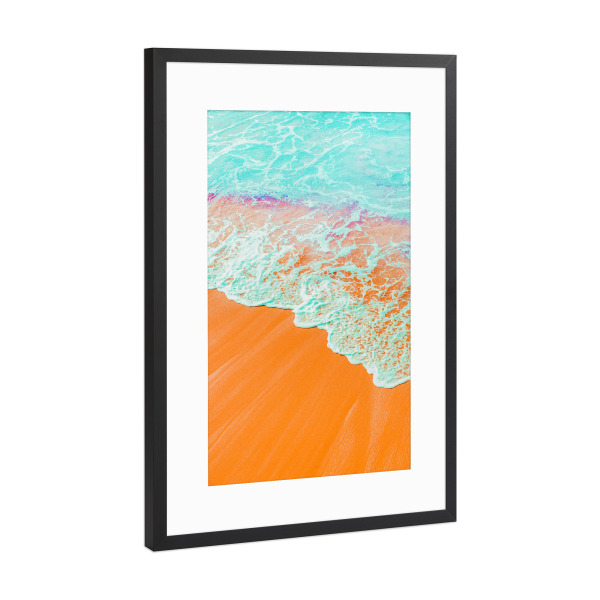 Poster mit Rahmen Schwarz (Metallic) "Coral Shore" artboxONE - Natur