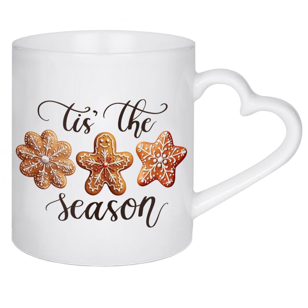 Herztasse "Lebkuchen-Weihnachtskekse" artboxONE - Essen & Trinken,Abstrakt,Fashion,Weihnachten,Buchstaben