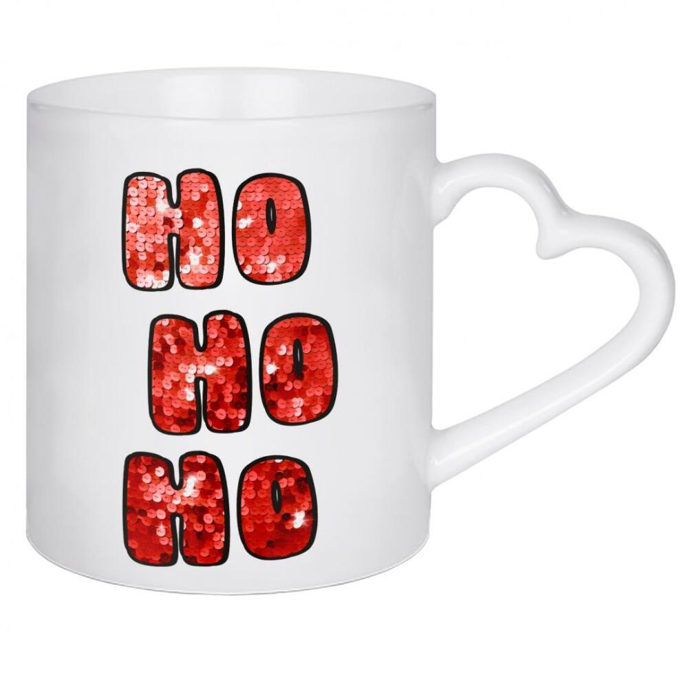 Herztasse "Ho Ho Ho - Weihnachten" artboxONE - Abstrakt,Weihnachten,Buchstaben,Lustig