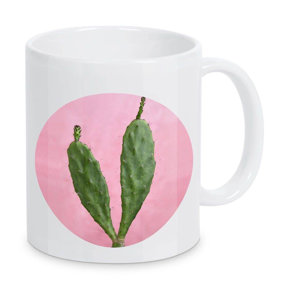 Tasse "Kaktus Herz grün rosa" artboxONE - Natur,Reise,Floral,Abstrakt,Liebe