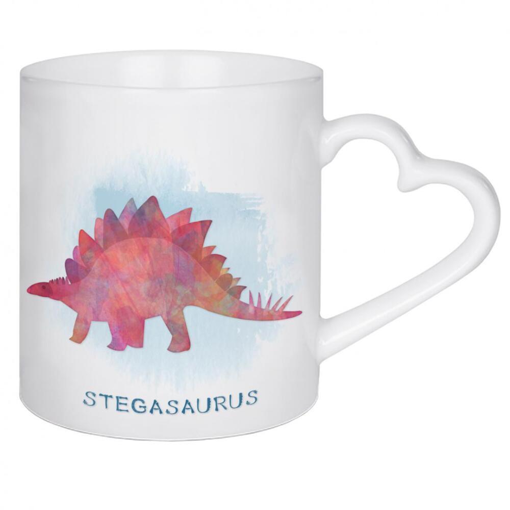 Herztasse "Der Stegosaurus" artboxONE - Typografie,Für Kinder,Tiere - Stegosaurus,Dinosaurier,Dino
