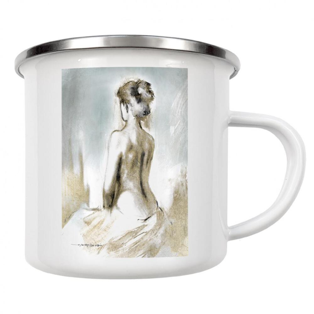 Emaille Tasse "Figure in Golden Light Sequel" artboxONE - Menschen,Fashion - Weiblich,Frau,Figurativ,Nackt