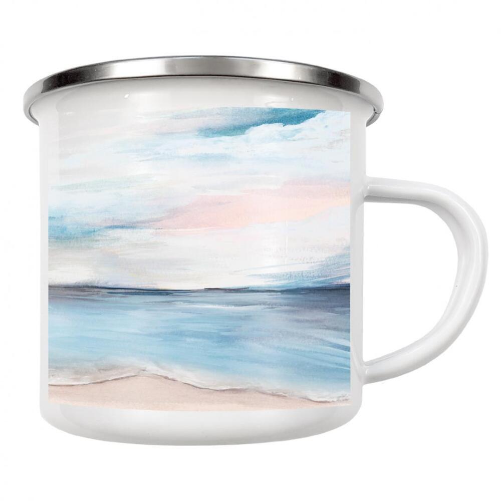 Emaille Tasse "Shoreline-Fortsetzung" artboxONE - Abstrakt,Reise / Strand und Meer - Strand,Meer,Ozean,Küste