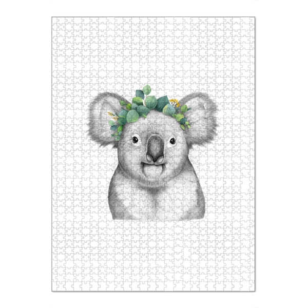 Puzzle Ravensburger "Koala with eucalyptus" artboxONE - Tiere,Schwarzweiß