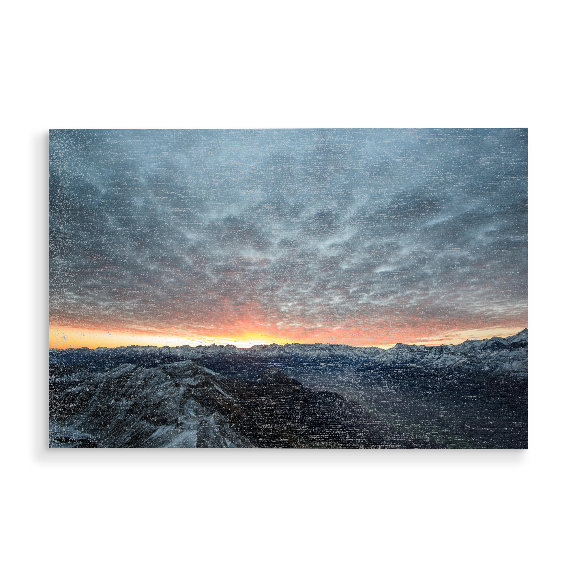 Holzbild "Dramatic sunrise" artboxONE - Natur