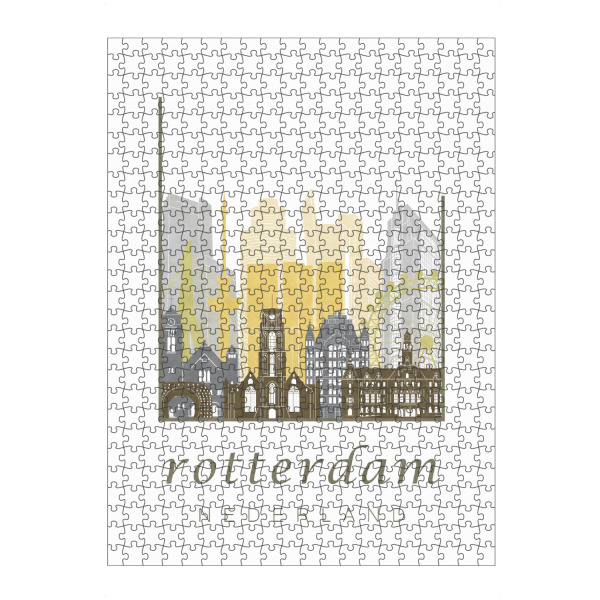 Puzzle Ravensburger "Rotterdam desert skyline" artboxONE - Städte,Kartografie