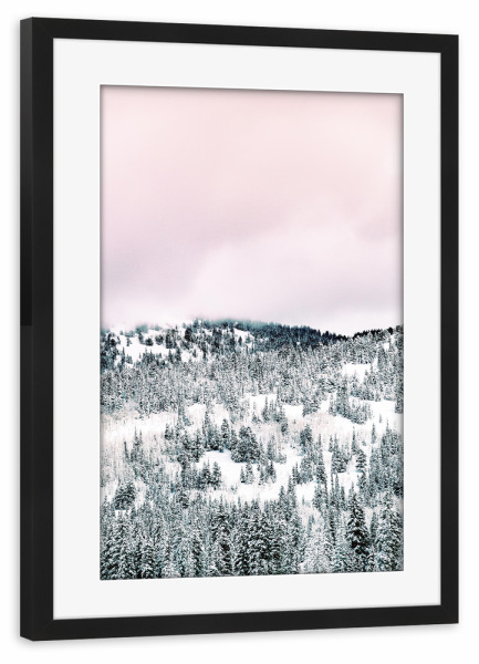 Poster mit Rahmen schwarz "Snow Season" artboxONE - Natur,Reise
