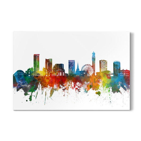 Galerie-Print "Birmingham skyline watercolor" 30x20 cm artboxONE