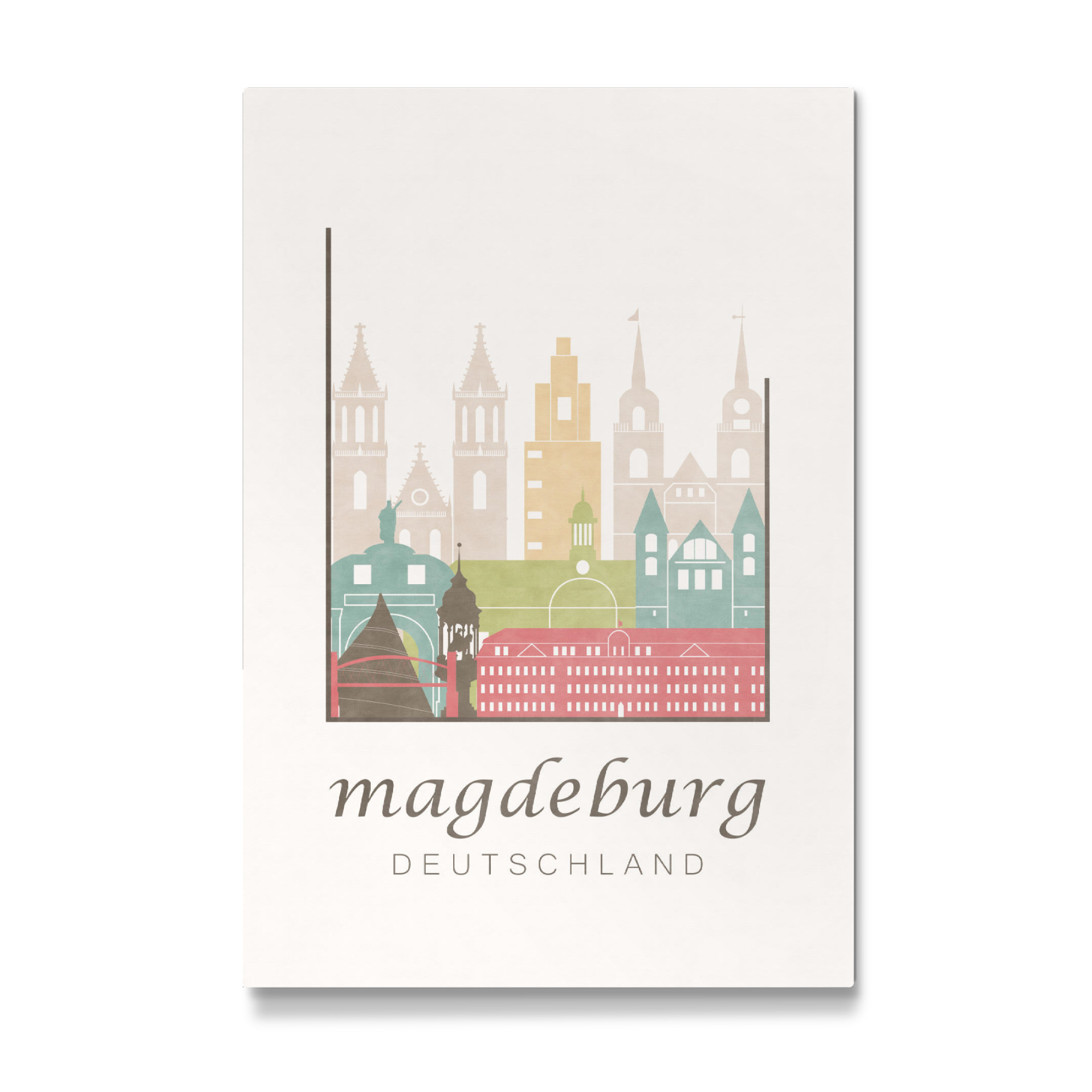 Galerie-Print "Magdeburg pastel skyline" 75x50 cm artboxONE