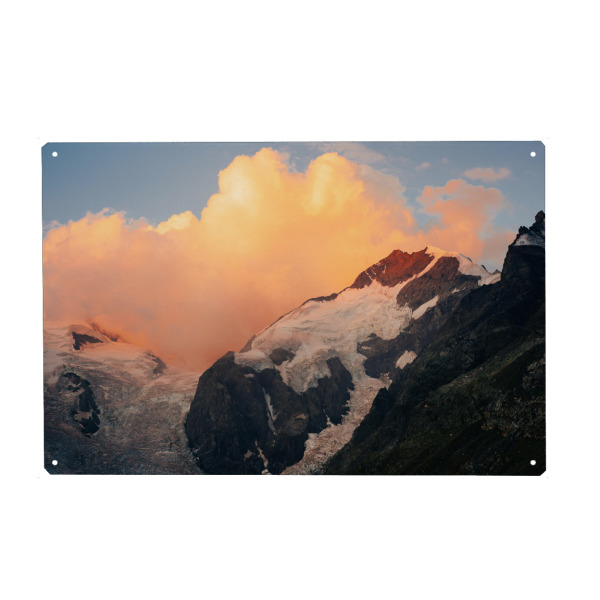 Metall Poster "Piz Bernina at sunrise" artboxONE - Natur