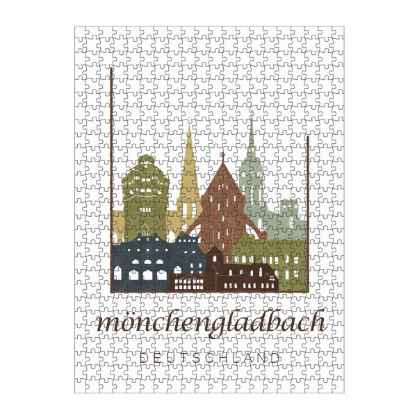 artboxONE Puzzle "Mönchengladbach light brown" artboxONE - Städte,Kartografie
