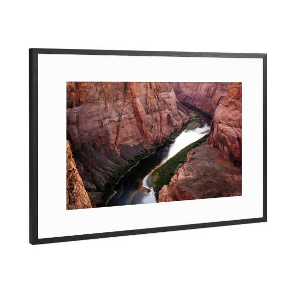 Poster mit Rahmen Schwarz (Metallic) "Colorado river" artboxONE - Natur