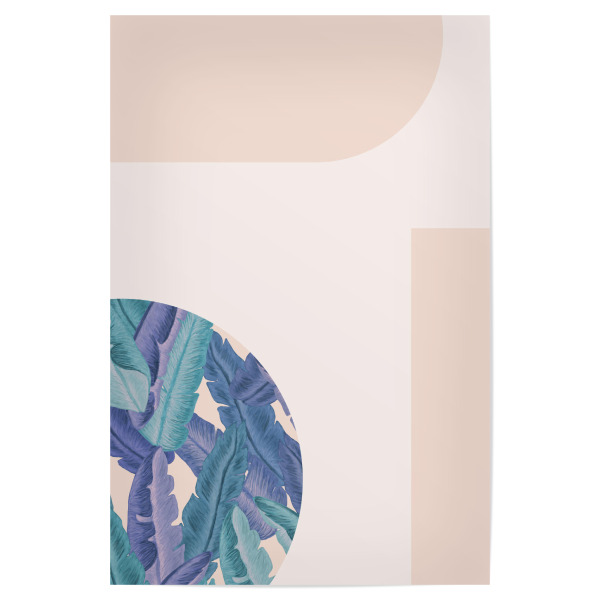Poster "Mid-Century Candy Tropical First" artboxONE - Abstrakt - Mid-century-modern,Exotic,Tropical leaves