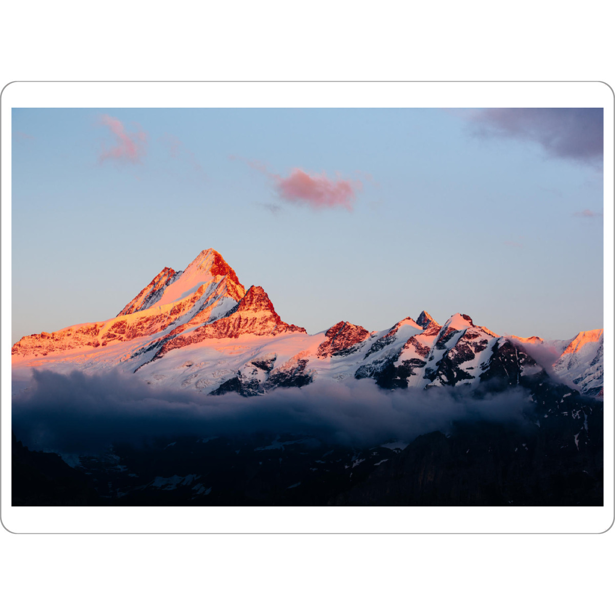 Tischset "Schreckhorn alpen glow" artboxONE - Natur