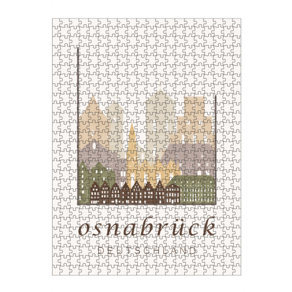 Puzzle Ravensburger "Osnabrück rustic skyline" artboxONE - Städte,Kartografie - Osnabrück,Germany,Deutschland,Skyline,Cityscape,Travel,Osnabruck