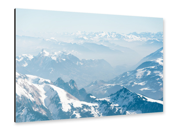 Alu-Dibond "Distant mountains" 30x20 cm artboxONE
