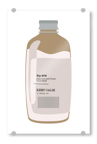 Acrylglasbild "Tip in a Bottle - Style" artboxONE - Typografie,Fashion