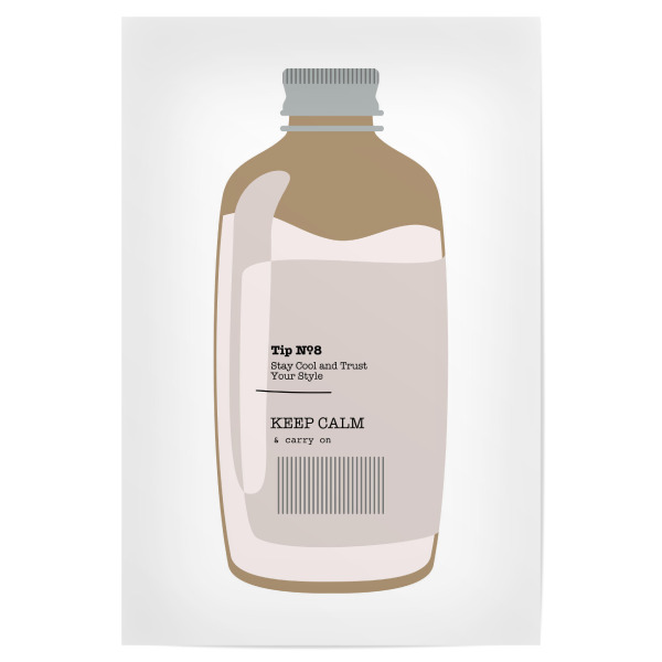 Poster "Tip in a Bottle - Style" artboxONE - Typografie,Fashion - Bottle,Shampoo,Care,Bath,Tip,Advice,Motivation,Style,Minimal,Scandinavian,Liquid