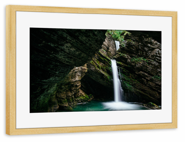 Poster mit Rahmen kiefer "Thur waterfalls" artboxONE - Natur