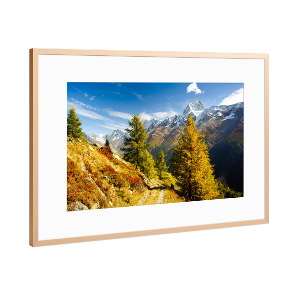 Poster mit Rahmen Kupfer "Bietschorn" artboxONE - Natur