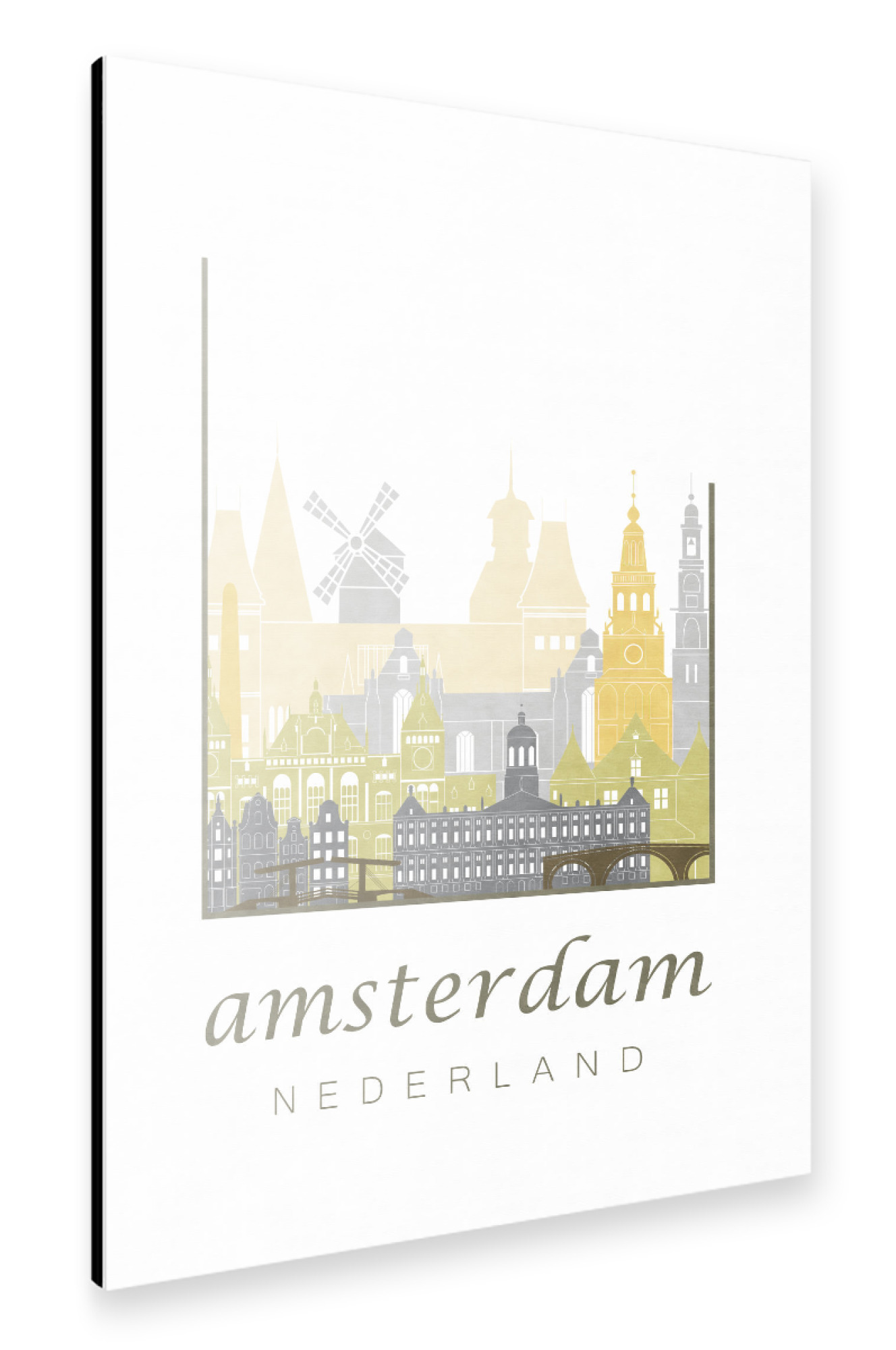 Alu-Dibond "Amsterdam skyline, desert" 75x50 cm artboxONE