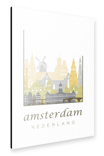 Alu-Dibond "Amsterdam skyline, desert" 30x20 cm artboxONE
