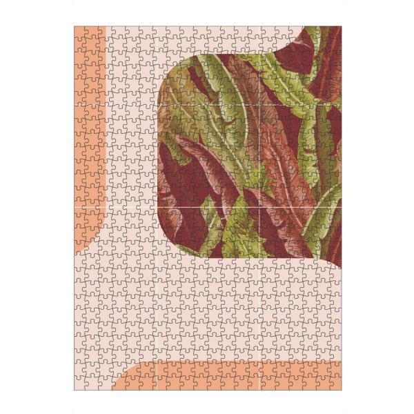 artboxONE Puzzle "Mid-Century Tropical Way" artboxONE - Abstrakt - Mid-century-modern,Exotic,Tropical leaves - Bild mid-century-modern