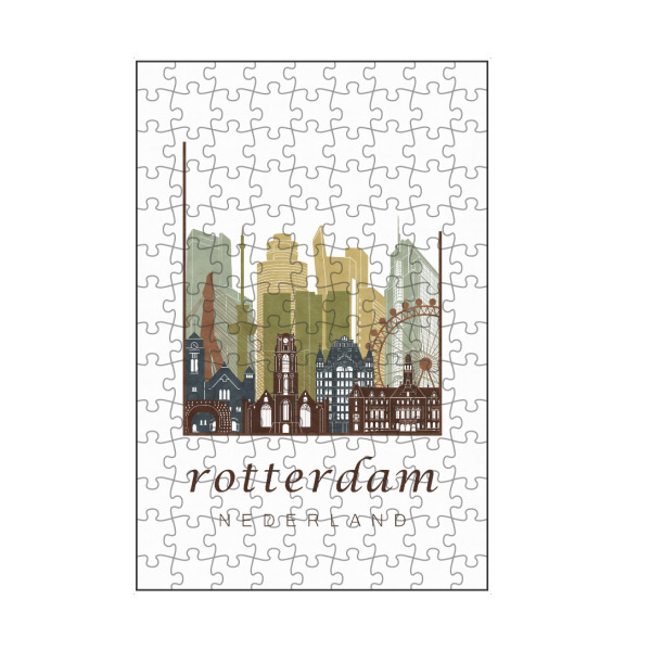 artboxONE Puzzle "Rotterdam skyline, light brown" artboxONE - Städte,Kartografie