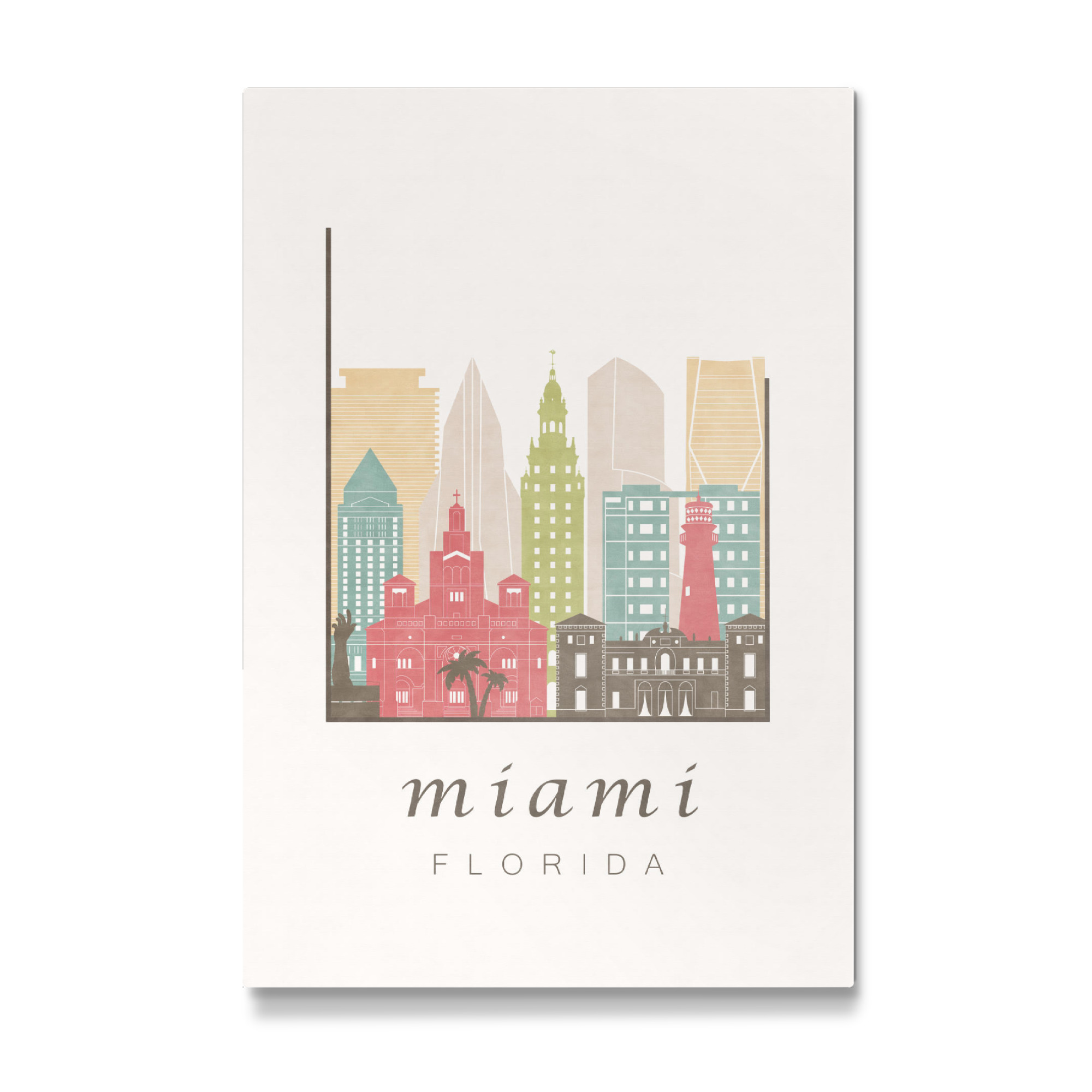 Galerie-Print "Miami skyline, pastel" 30x20 cm artboxONE