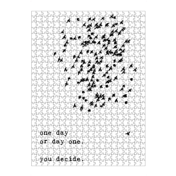 Puzzle Ravensburger "One day you decide" artboxONE - Typografie,Natur,Tiere,Schwarzweiß
