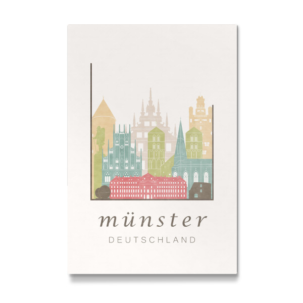 Galerie-Print "Münster skyline, pastel" 30x20 cm artboxONE
