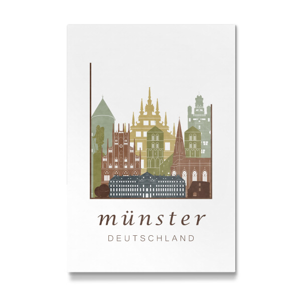 Galerie-Print "Münster skyline, light brown" 30x20 cm artboxONE