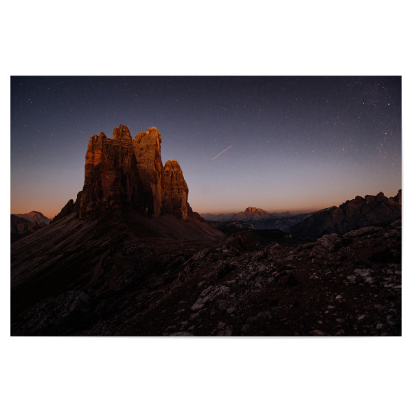 Poster 30x20 cm "Tre Cime at breaking dawn" artboxONE - Natur