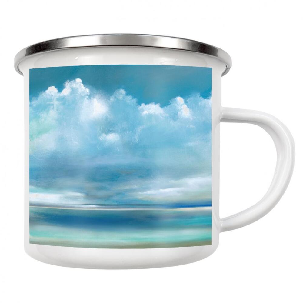 Emaille Tasse "Ruhige Meere" artboxONE - Abstrakt,Reise / Strand und Meer - Ozean,Meer,Küste,Küste