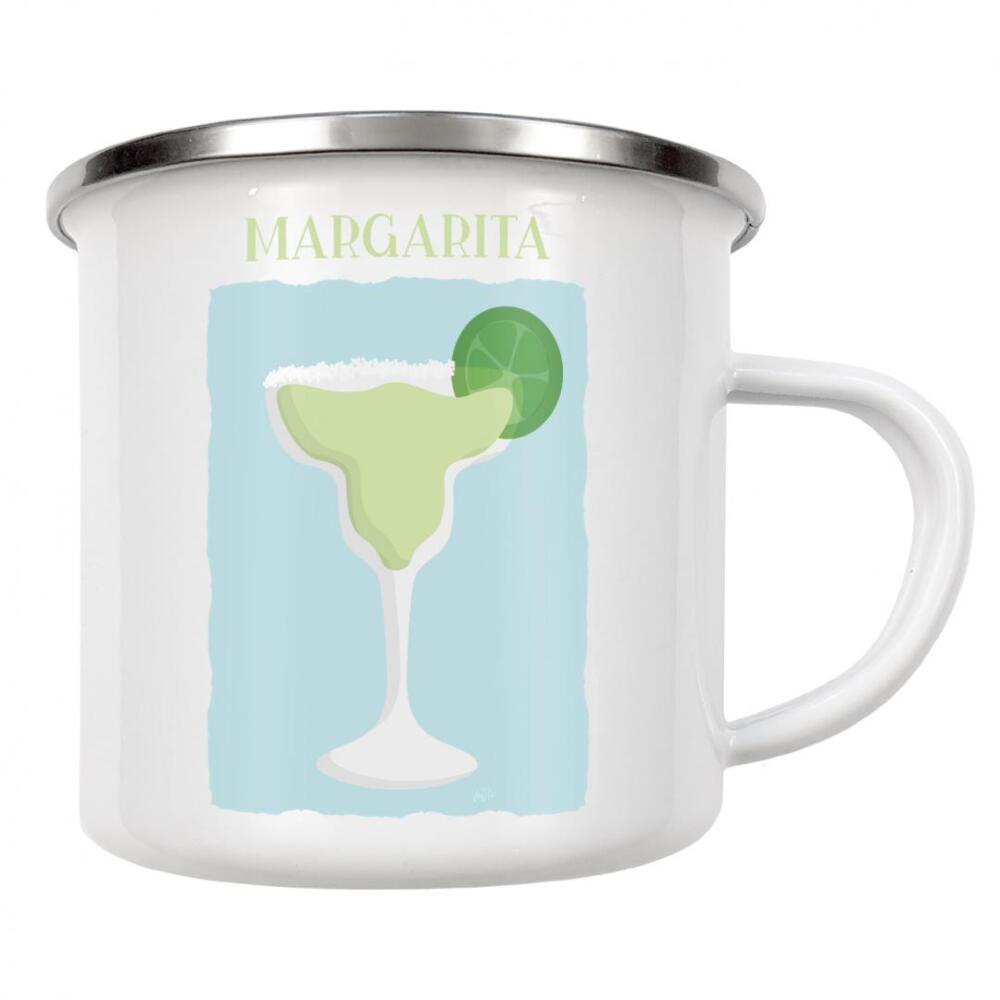 Emaille Tasse "Eine Margarita" artboxONE - Essen & Trinken / Alkohol - Margarita,Getränk,Alkohol,Limette,Cocktail