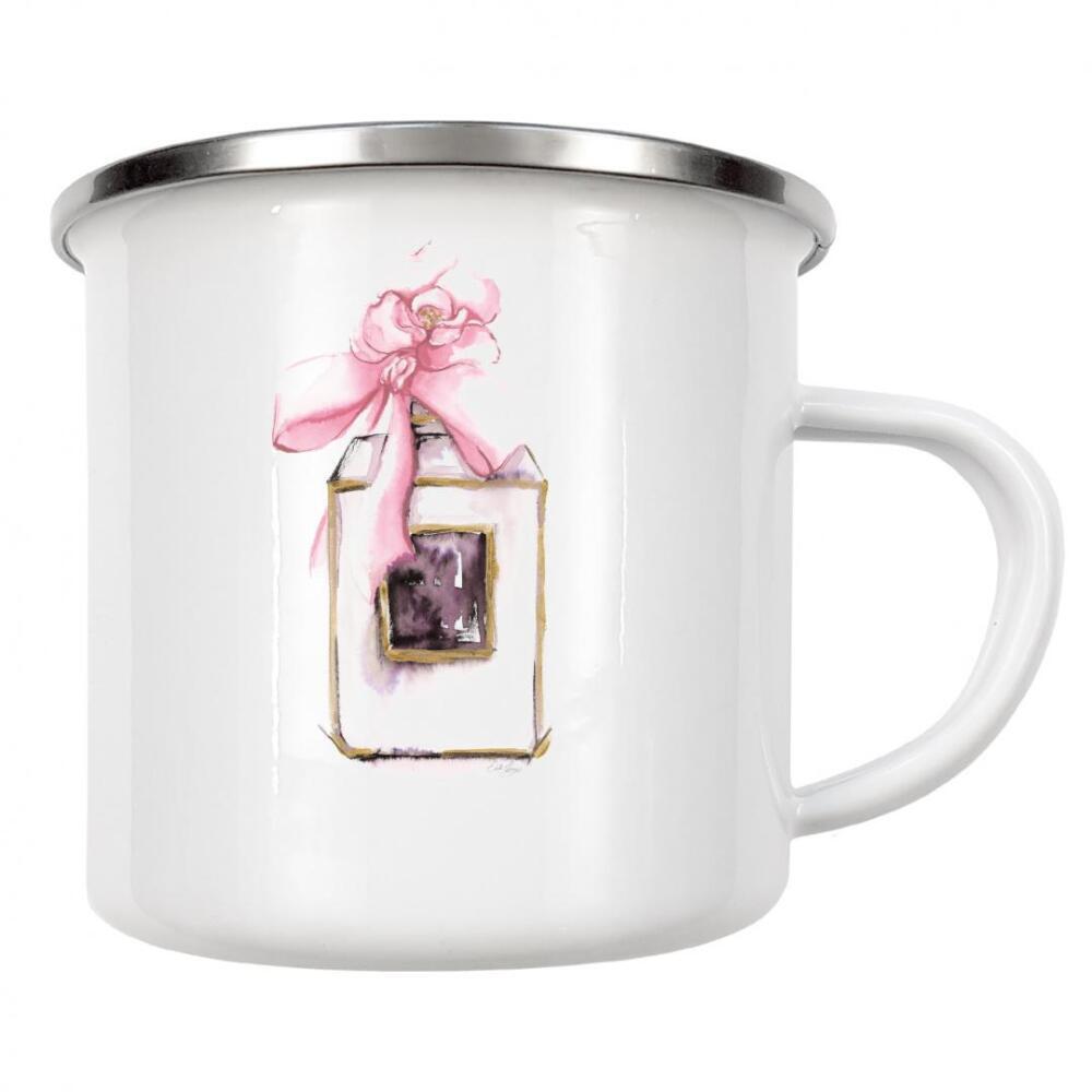 Emaille Tasse "Eau de Toilette" artboxONE - Menschen,Fashion - Parfüm,Band,Duft