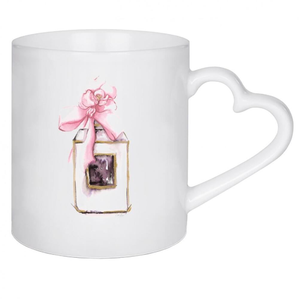 Herztasse "Eau de Toilette" artboxONE - Menschen,Fashion - Parfüm,Band,Duft