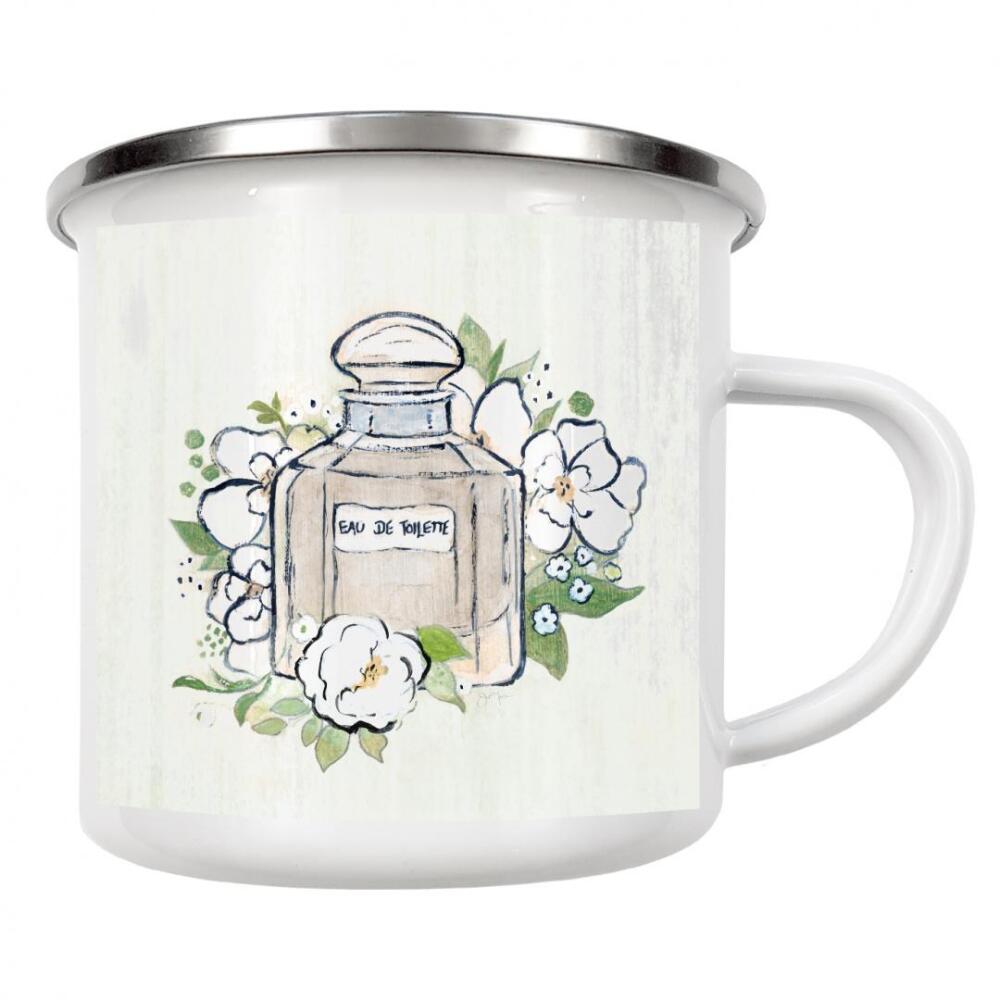 Emaille Tasse "Fashion Floral Eau de Toilette" artboxONE - Floral,Menschen,Fashion - Parfüm,Duft,Blumen