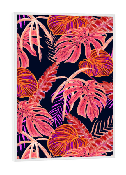 Poster mit weißem Rahmen "Dark Tropical" artboxONE - Natur