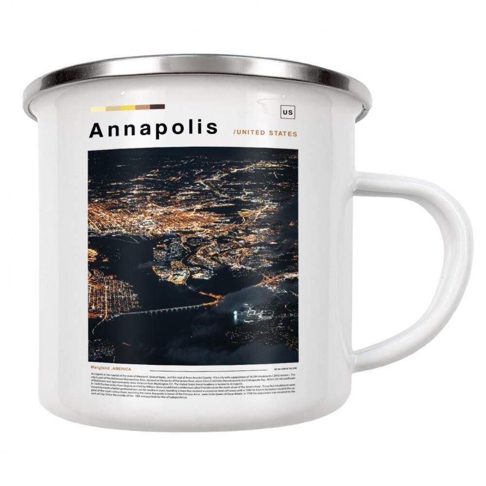 Emaille Tasse "Titelseite der Annapolis-Zeitung" artboxONE - Städte,Architektur