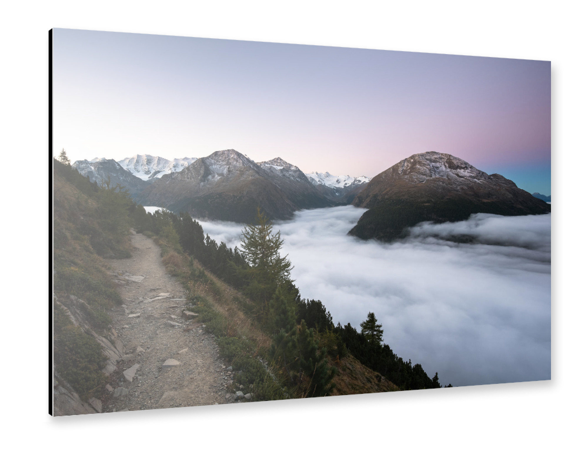 Alu-Dibond "Bernina at dawn" 30x20 cm artboxONE