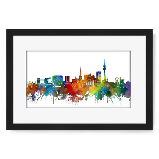 Dortmund skyline watercolor