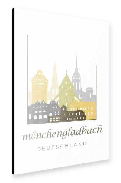 Alu-Dibond "Mönchengladbach skyline desert" 30x20 cm artboxONE