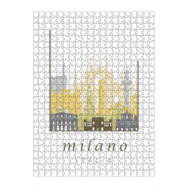 artboxONE Puzzle "Milan skyline, desert" artboxONE - Städte / Mailand,Kartografie
