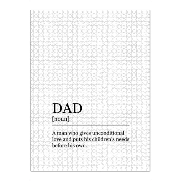 Puzzle Ravensburger "Definition Dad unconditional" artboxONE - Schwarzweiß,Für Papa