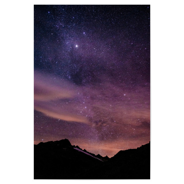 Poster 30x20 cm "Nightscape at Furkapass" artboxONE - Natur,Galaxy