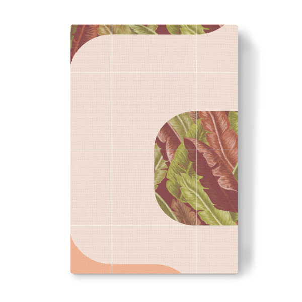 Leinwandbild "Mid-Century Tropical Mood" artboxONE - Abstrakt - Mid-century-modern,Exotic,Tropical leaves,Sommer,Summer,Jungle