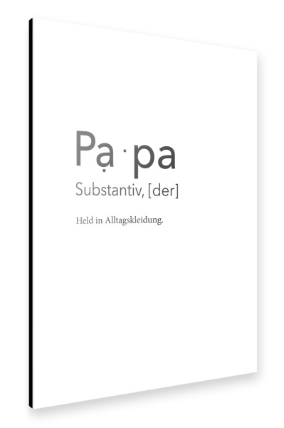Alu-Dibond "Definition Papa Held" 30x20 cm artboxONE