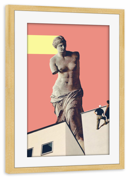 Poster mit Rahmen kiefer "Holy experience" artboxONE - Abstrakt - Statue,Greek statue