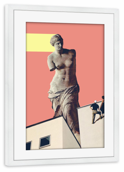 Poster mit Rahmen weiß "Holy experience" artboxONE - Abstrakt - Statue,Greek statue